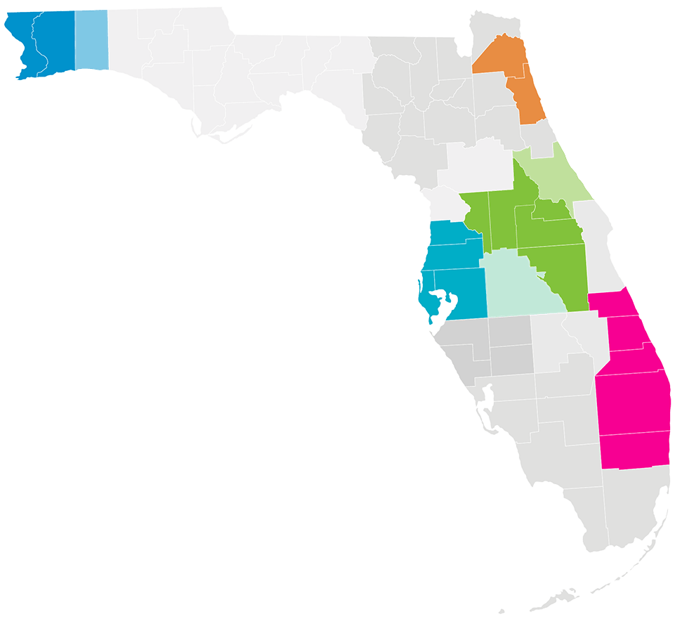 Outline map of florida