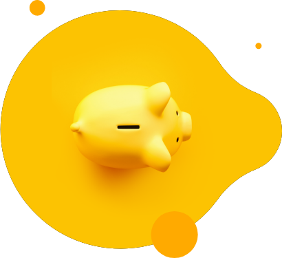 Yellow piggy bank