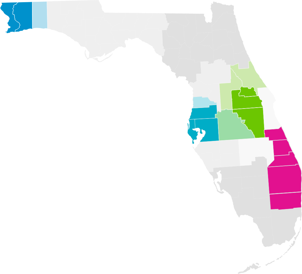 Outline map of florida